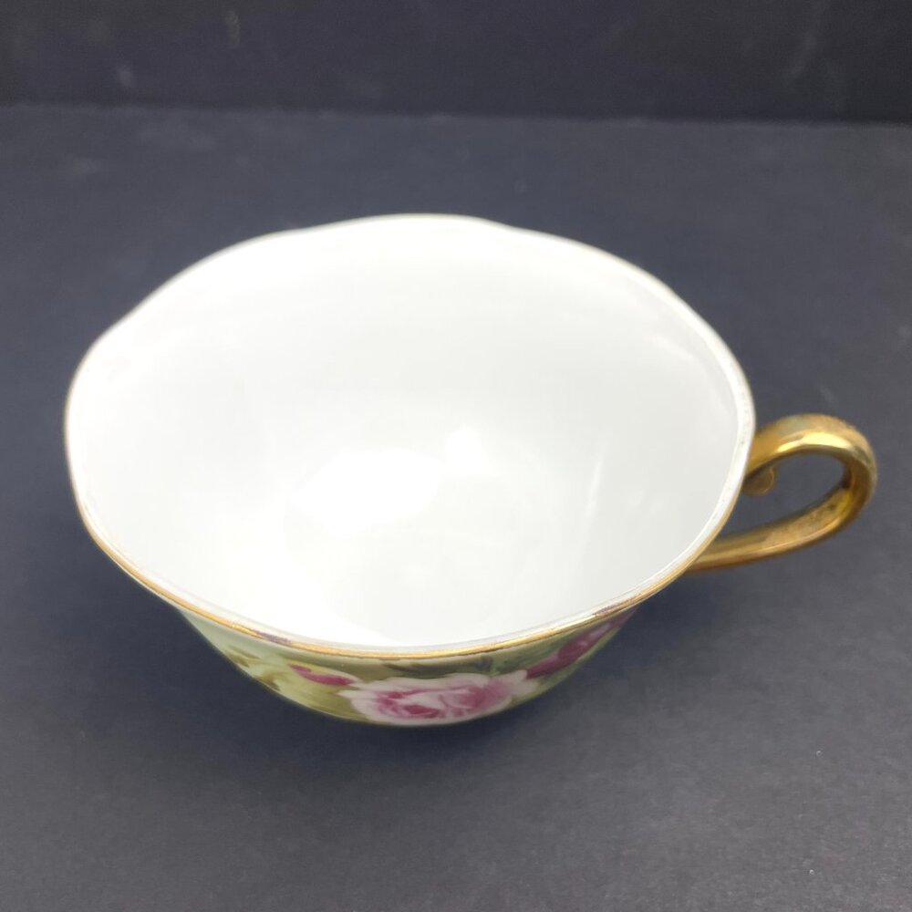 Set of 2 Lefton China 3071 Hand Painted Cup & Saucer Sets Pink Roses - Japan - Picture 12 of 14